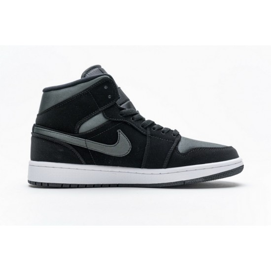 Air Jordan 1 Mid GS "Nylon Black Grey" White Black Grey 852542-012