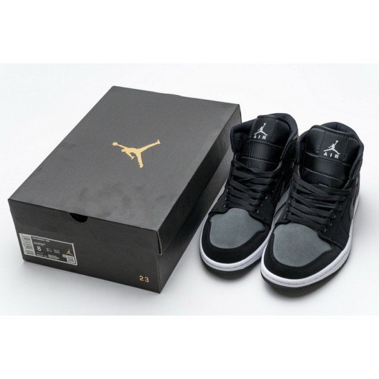 Air Jordan 1 Mid GS "Nylon Black Grey" White Black Grey 852542-012
