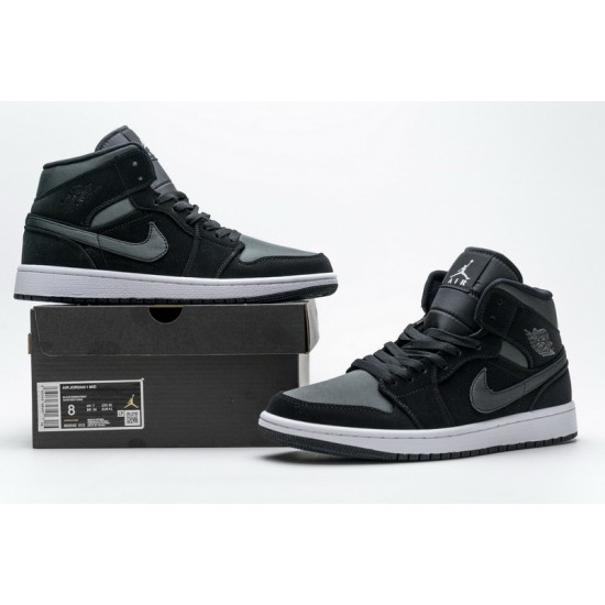 Air Jordan 1 Mid GS "Nylon Black Grey" White Black Grey 852542-012