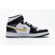 Air Jordan 1 Mid "Gold Patent Leather" Black Gold 852542-007