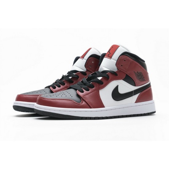 Air Jordan 1 Mid "Gym Red" White Black Red 554725-069