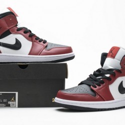 Air Jordan 1 Mid "Gym Red" White Black Red 554725-069