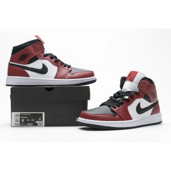 Air Jordan 1 Mid "Gym Red" White Black Red 554725-069