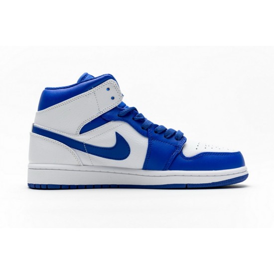 Air Jordan 1 Mid "Hyper Royal" White Blue 554724-114