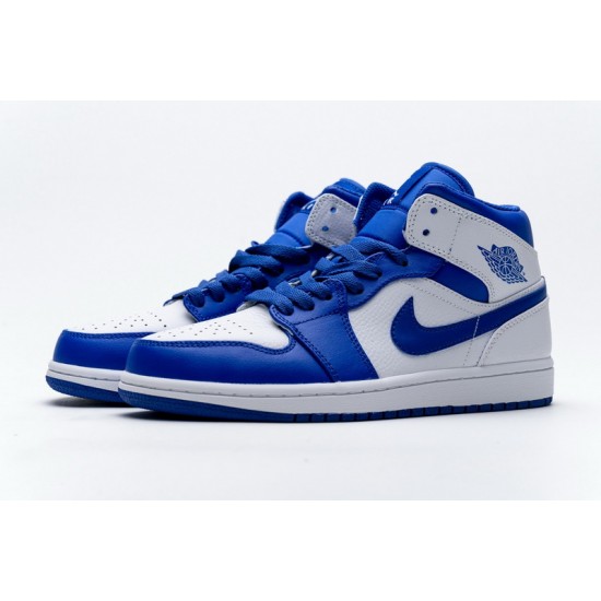 Air Jordan 1 Mid "Hyper Royal" White Blue 554724-114