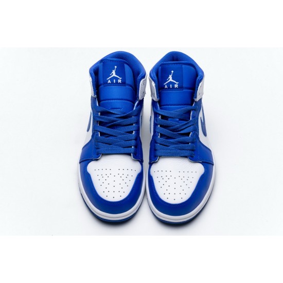 Air Jordan 1 Mid "Hyper Royal" White Blue 554724-114