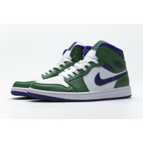 Air Jordan 1 Mid "Incredible Hulk" Green Purple 554725-300
