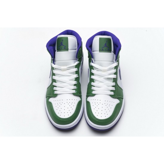 Air Jordan 1 Mid "Incredible Hulk" Green Purple 554725-300