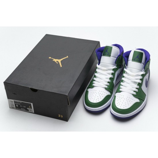 Air Jordan 1 Mid "Incredible Hulk" Green Purple 554725-300