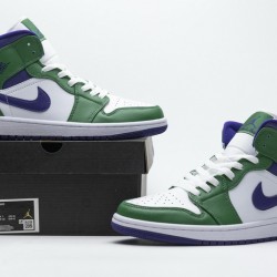 Air Jordan 1 Mid "Incredible Hulk" Green Purple 554725-300