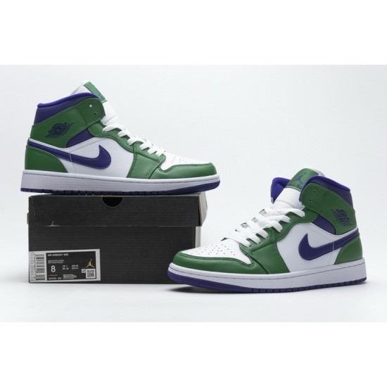 Air Jordan 1 Mid "Incredible Hulk" Green Purple 554725-300