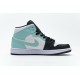 Air Jordan 1 Mid "Island Green" Blue Black White 554724-132
