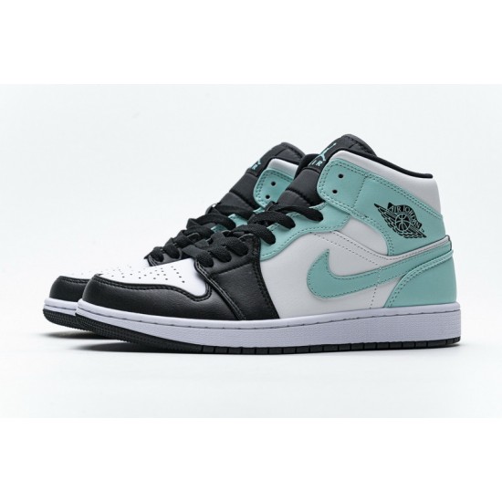 Air Jordan 1 Mid "Island Green" Blue Black White 554724-132