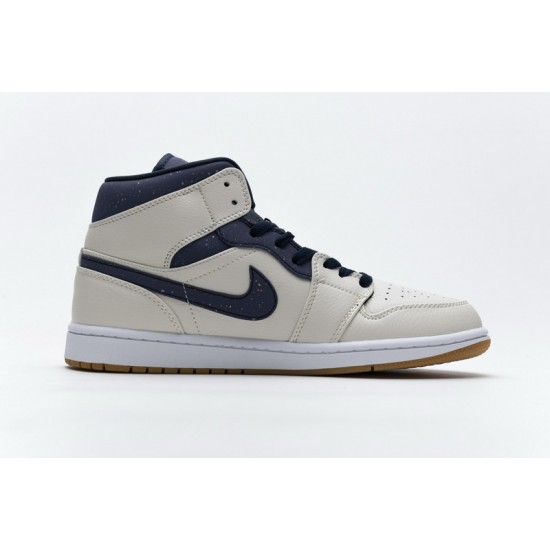 Air Jordan 1 Mid "Jeter" White Blue AH6342-104