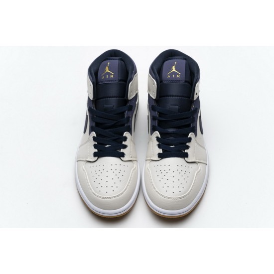 Air Jordan 1 Mid "Jeter" White Blue AH6342-104