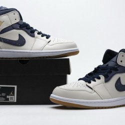 Air Jordan 1 Mid "Jeter" White Blue AH6342-104