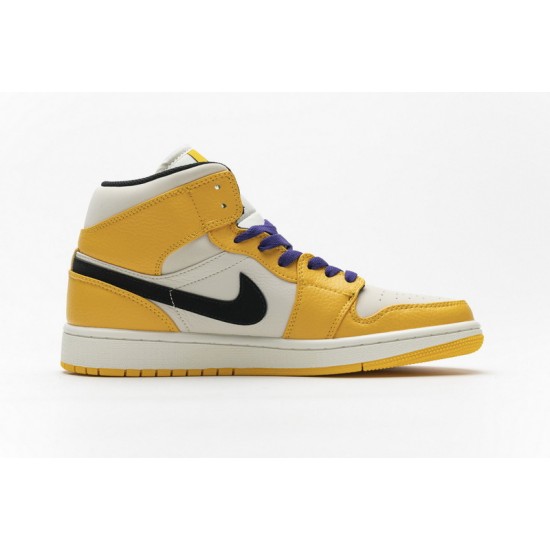 Air Jordan 1 Mid "Lakers" Yellow Purple 852542-700