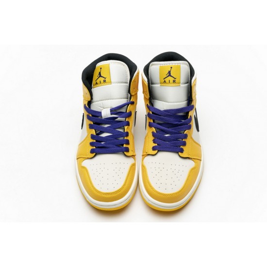 Air Jordan 1 Mid "Lakers" Yellow Purple 852542-700