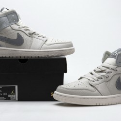 Air Jordan 1 Mid "Grey Fog" Light Bone White Gray 852542-003