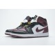 Air Jordan 1 Mid "Marron" Black White Red CZ4385-016 36-46