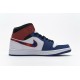 Air Jordan 1 Mid "Multicolor Swoosh" White Blue Red 852542-146