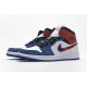 Air Jordan 1 Mid "Multicolor Swoosh" White Blue Red 852542-146
