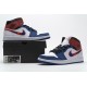 Air Jordan 1 Mid "Multicolor Swoosh" White Blue Red 852542-146