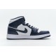 Air Jordan 1 Mid "Obsidian" Blue White 554724-174