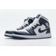 Air Jordan 1 Mid "Obsidian" Blue White 554724-174