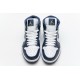 Air Jordan 1 Mid "Obsidian" Blue White 554724-174