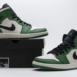 Air Jordan 1 Mid "Pine Green" White Green 852542-301