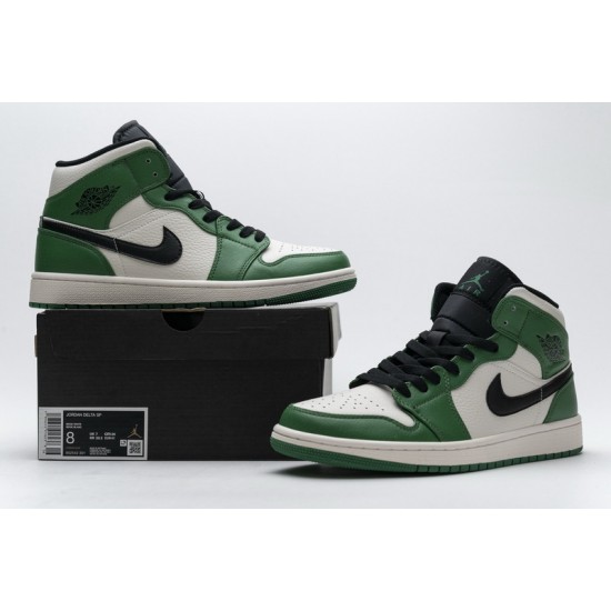 Air Jordan 1 Mid "Pine Green" White Green 852542-301
