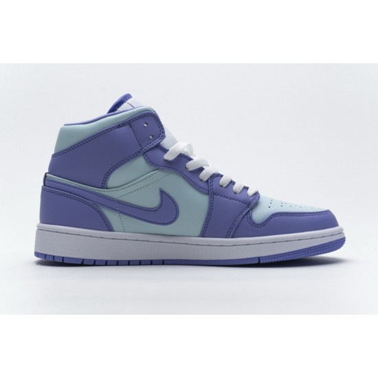 Air Jordan 1 Mid "Purple Aqua" Blue Purple Blue 554725-500