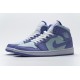 Air Jordan 1 Mid "Purple Aqua" Blue Purple Blue 554725-500
