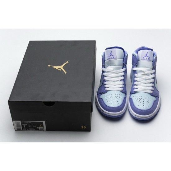 Air Jordan 1 Mid "Purple Aqua" Blue Purple Blue 554725-500