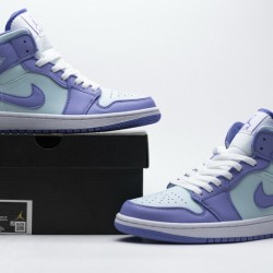 Air Jordan 1 Mid "Purple Aqua" Blue Purple Blue 554725-500