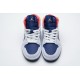 Air Jordan 1 Mid "Royal Blue Laser Orange" White Blue Yellow 554724-131