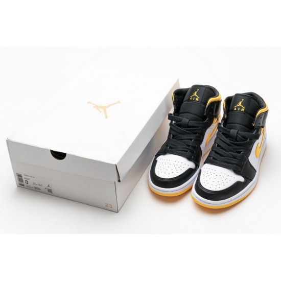 Air Jordan 1 Mid SE "Laser Orange" Yellow Black CV5276-107