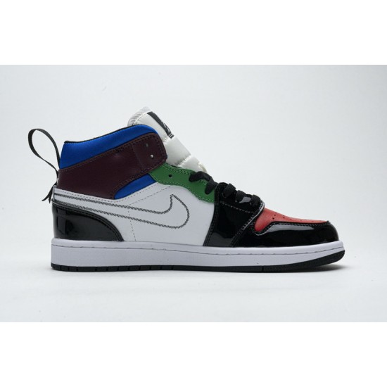 Air Jordan 1 Mid SE "Multicolor" Black Green Red DB5454-001