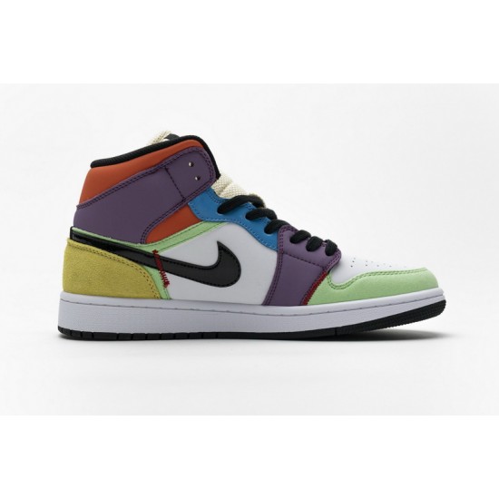 Air Jordan 1 Mid SE "Lightbulb" Multicolor Purple Blue CW1140-100