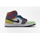 Air Jordan 1 Mid SE "Lightbulb" Multicolor Purple Blue CW1140-100