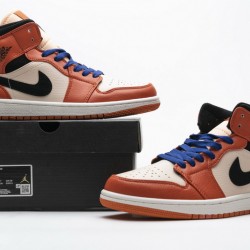 Air Jordan 1 Mid SE "Team Orange" Orange White 852542-800