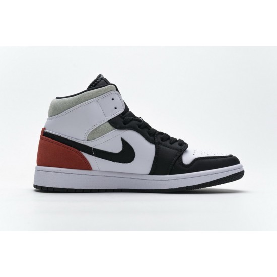 Air Jordan 1 Mid SE "Union Black Toe" White Red 852542-100