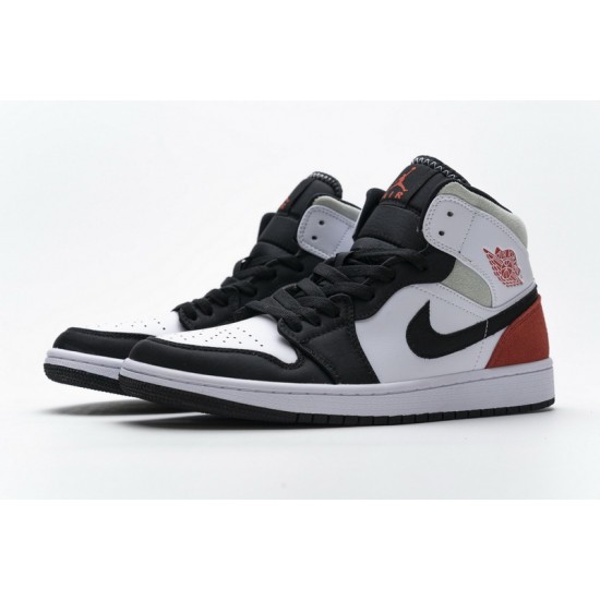 Air Jordan 1 Mid SE "Union Black Toe" White Red 852542-100