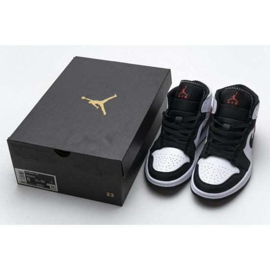 Air Jordan 1 Mid SE "Union Black Toe" White Red 852542-100