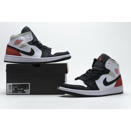 Air Jordan 1 Mid SE "Union Black Toe" White Red 852542-100