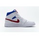 Air Jordan 1 Mid SE "USA" White Blue Red BQ6472-164