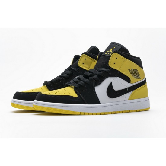 Air Jordan 1 Mid SE "Yellow Toe" Black Yellow 852542-071