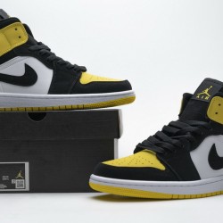 Air Jordan 1 Mid SE "Yellow Toe" Black Yellow 852542-071