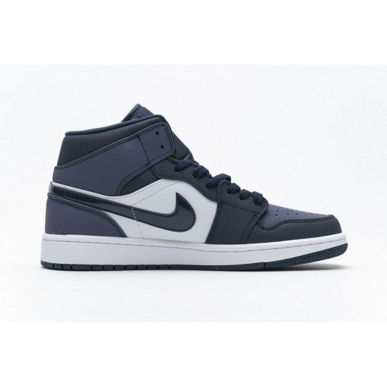 Air Jordan 1 Mid "Sanded Purple" Black Purple 554724-445